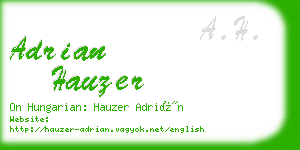 adrian hauzer business card